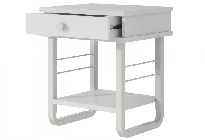 Прикроватная тумба "Грета" белый/белый ГЗМИ