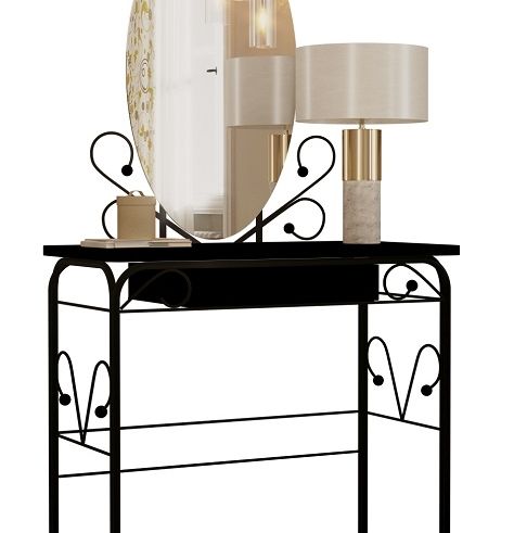 Дамский столик "Версаль" чёрный / венге (тёмно-коричневый) ГЗМИ