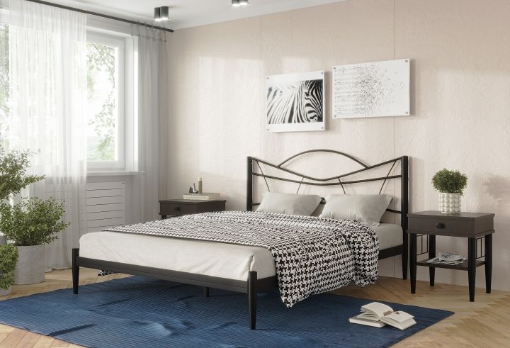 Кровать Нори черный-черный ГЗМИ