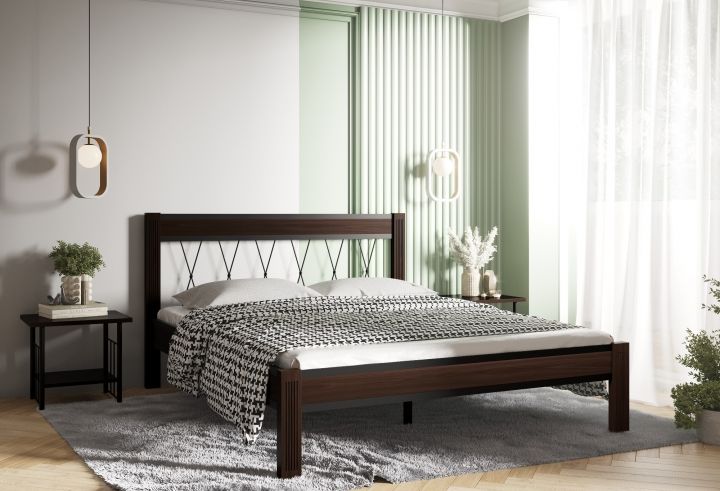 Кровать Кантри черный-шоколад ГЗМИ