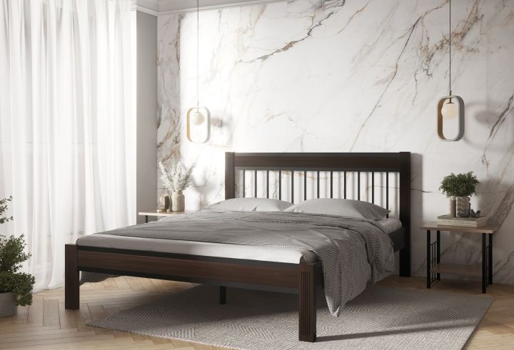 Кровать Агата черный-шоколад ГЗМИ