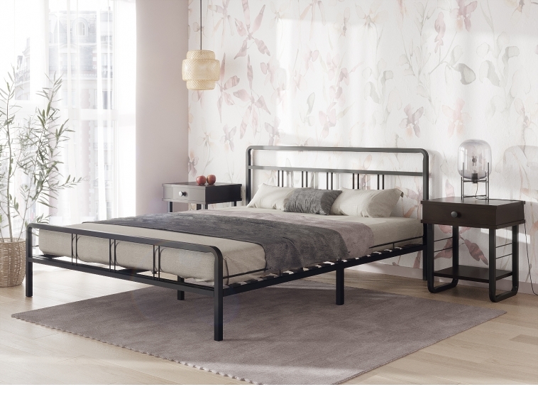 Кровать Леон черный-черный ГЗМИ