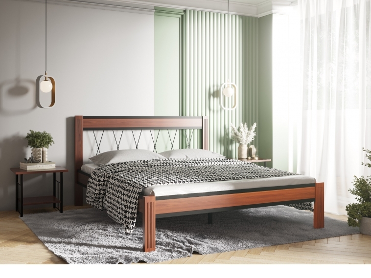 Кровать Кантри черный-махагон ГЗМИ