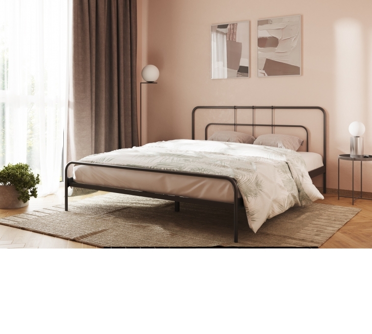 Кровать Модена черный-черный ГЗМИ