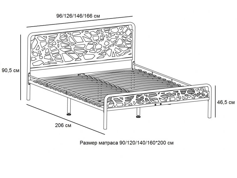 Кровать ОРИОН бронза-бронза ГЗМИ