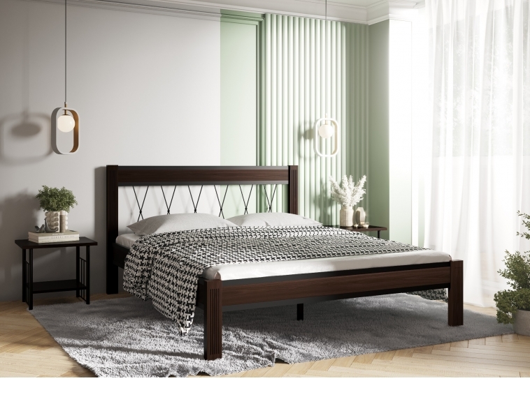 Кровать Кантри черный-шоколад ГЗМИ