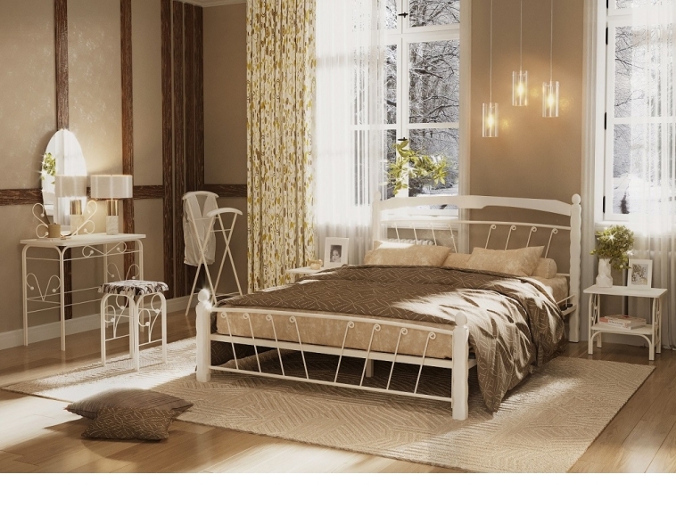 Кровать Муза 1 белый-белый ГЗМИ