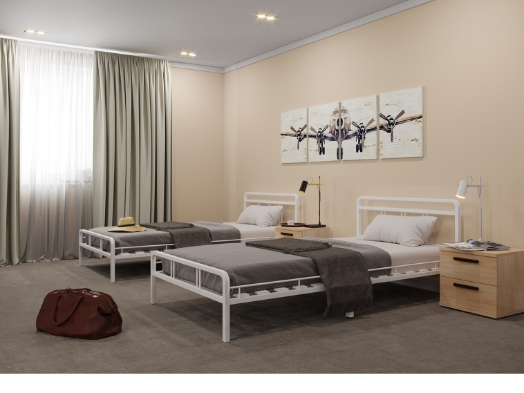 Кровать Леон белый-белый ГЗМИ