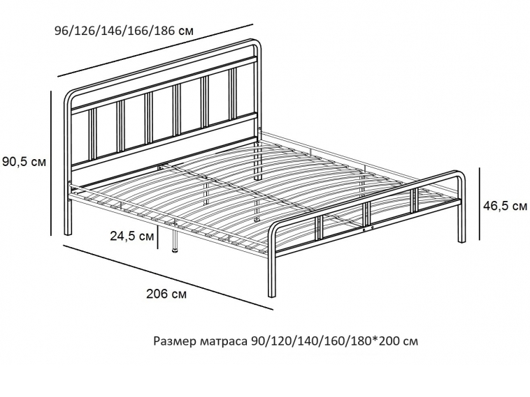 Кровать Леон бронза-бронза ГЗМИ