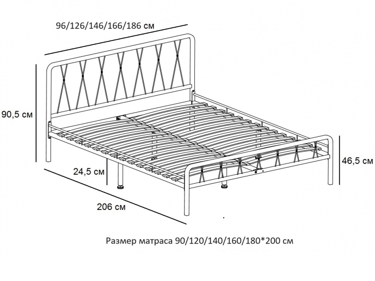 Кровать КЛЭР бронза-бронза ГЗМИ