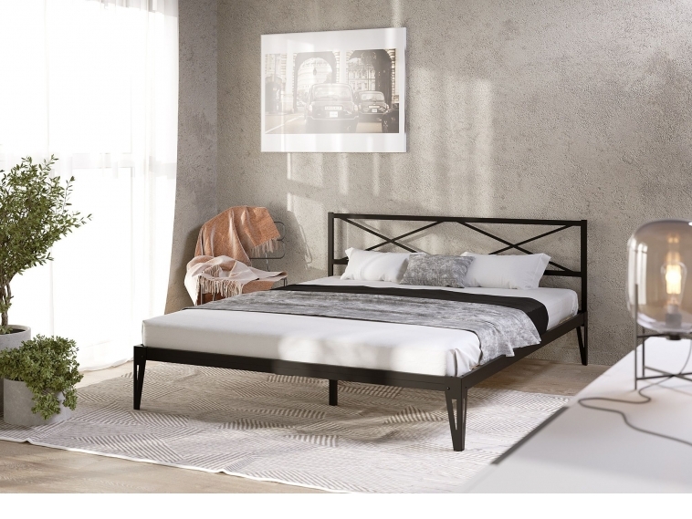 Кровать Тея черный-черный ГЗМИ