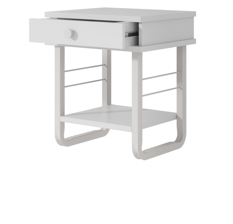 Прикроватная тумба "Грета" белый/белый ГЗМИ