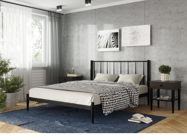 Кровать Бриз черный-черный ГЗМИ