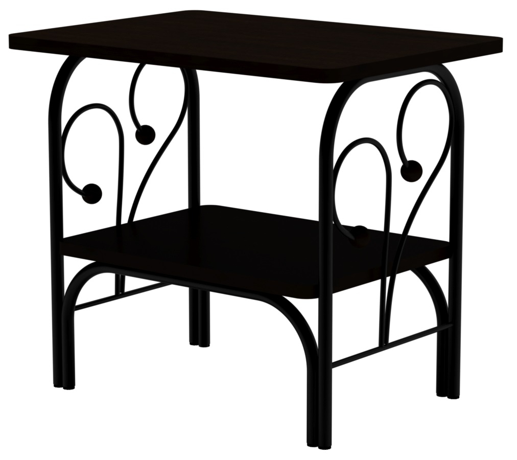 Прикроватная тумба "Версаль" чёрный / венге (тёмно-коричневый) ГЗМИ