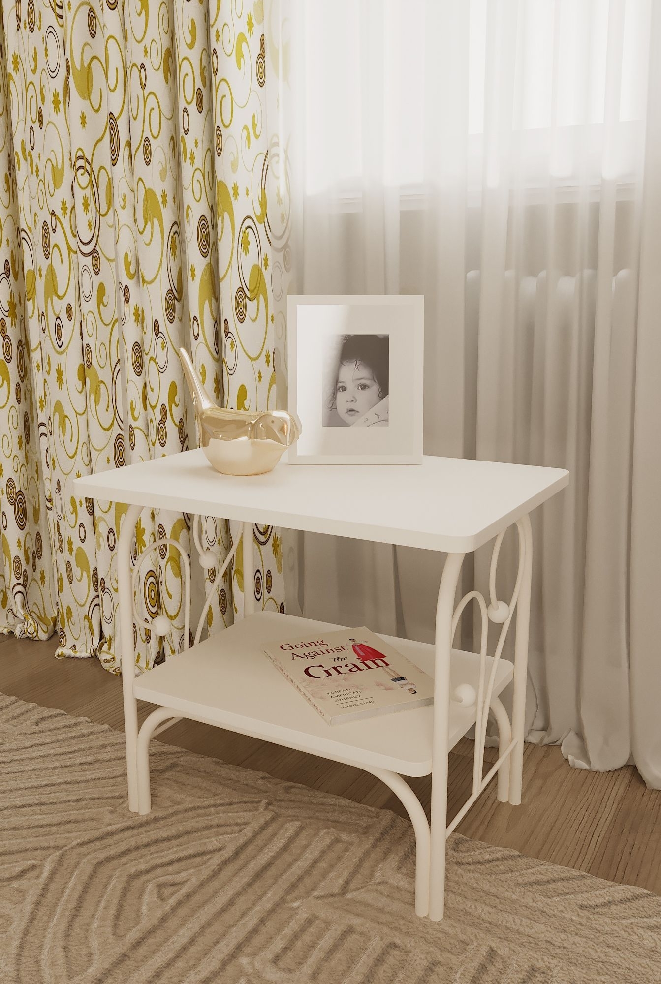 Прикроватная тумба "Версаль" белый/белый ГЗМИ