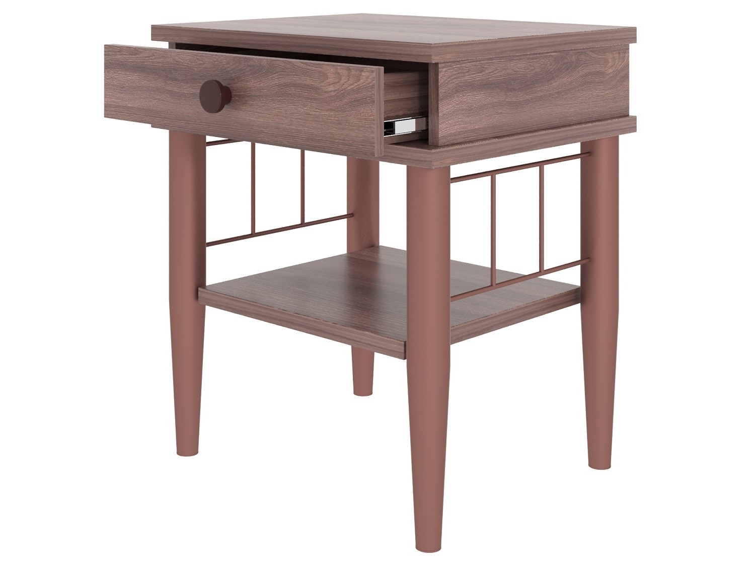 Прикроватная тумба "Лори" бронза / шимо тёмный ГЗМИ