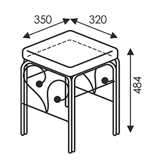 Банкетка "Версаль" белый ГЗМИ