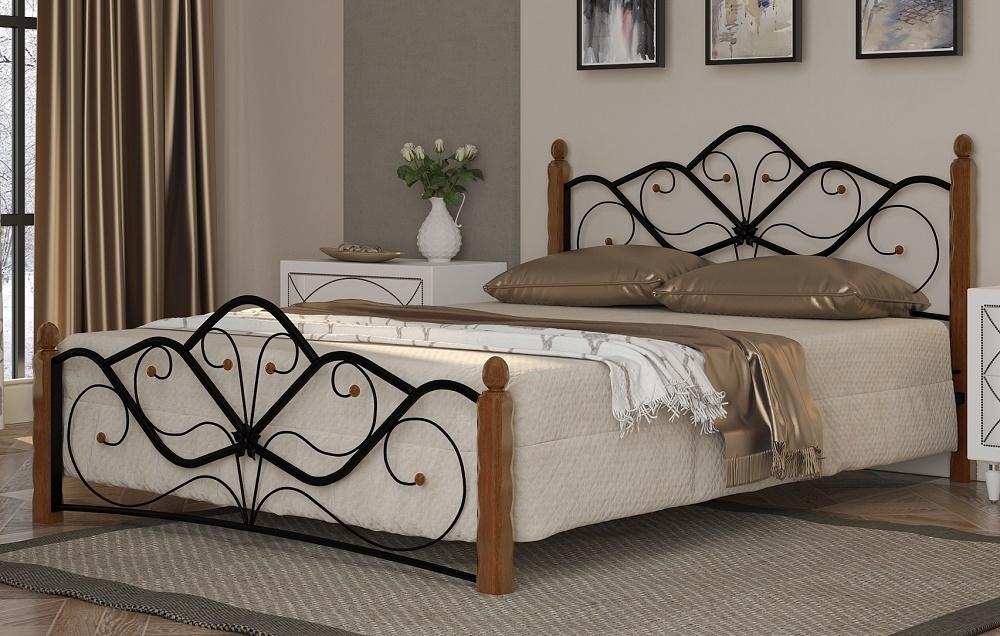 Кровать Венера 1 черный-махагон ГЗМИ