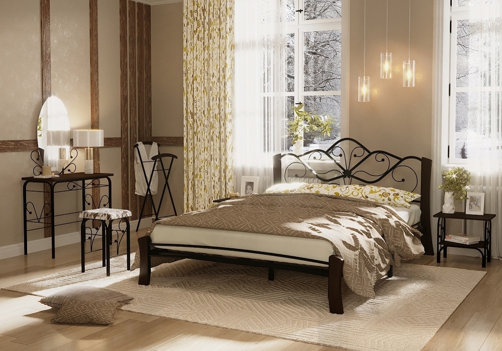 Кровать Венера 4 Лайт черный-шоколад ГЗМИ