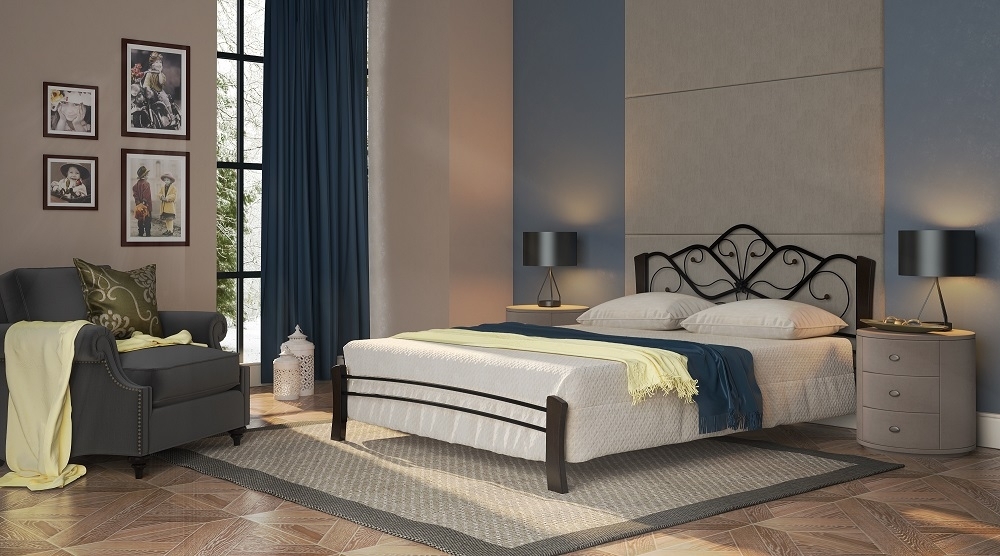 Кровать Венера 4 Лайт черный-шоколад ГЗМИ