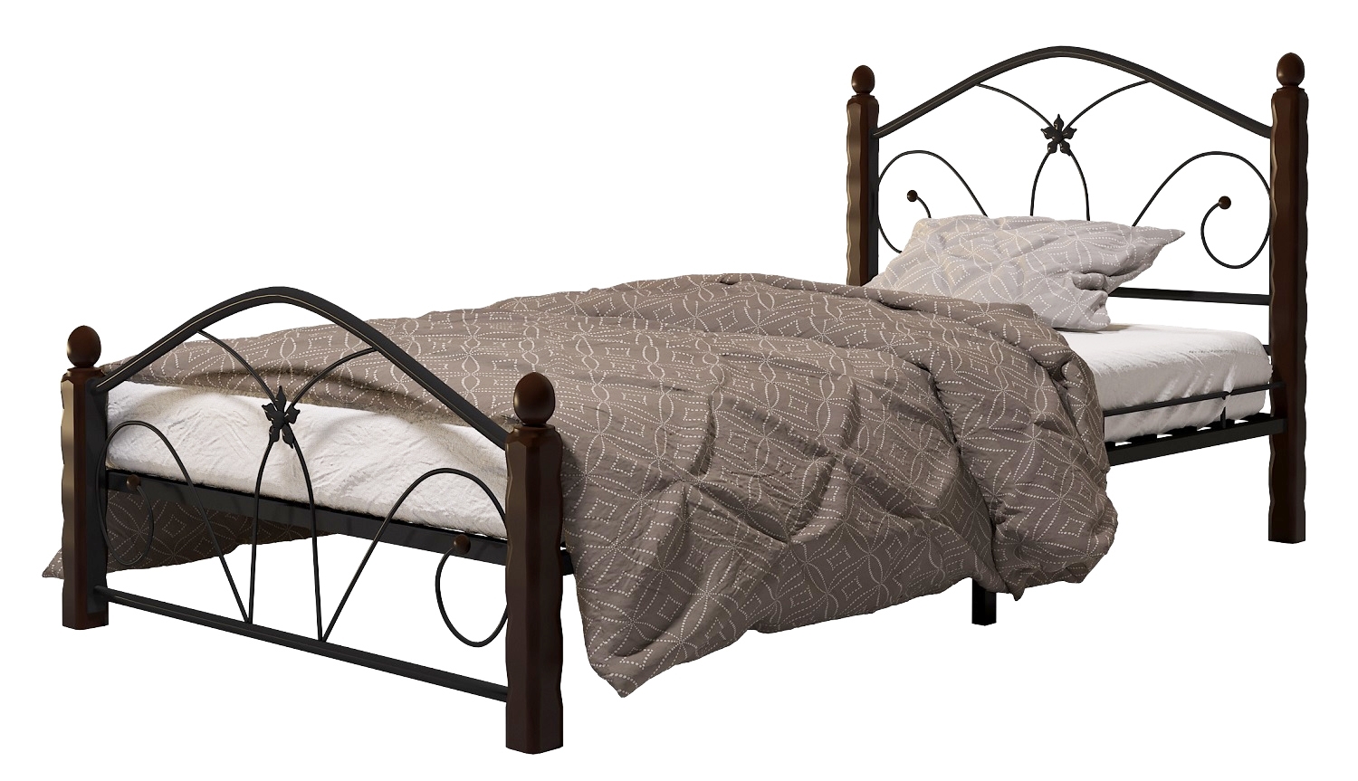 Кровать Селена 1 черный-шоколад ГЗМИ