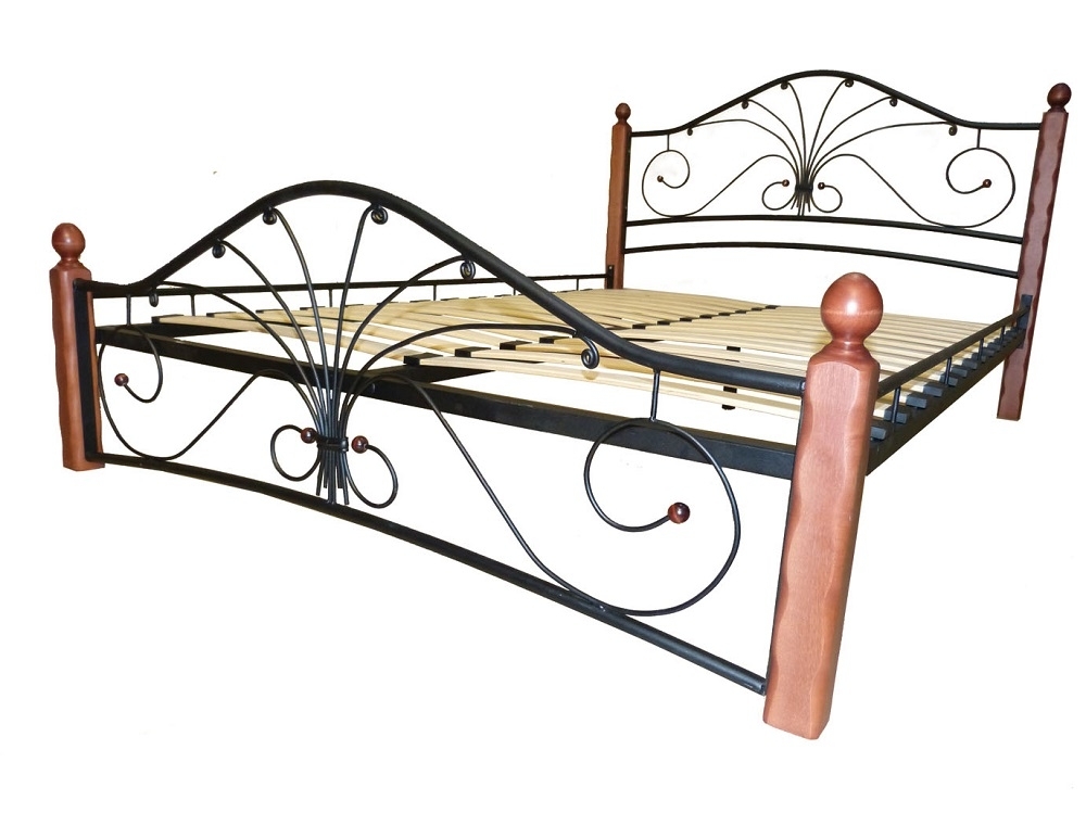 Кровать Фортуна 1 черный-махагон ГЗМИ