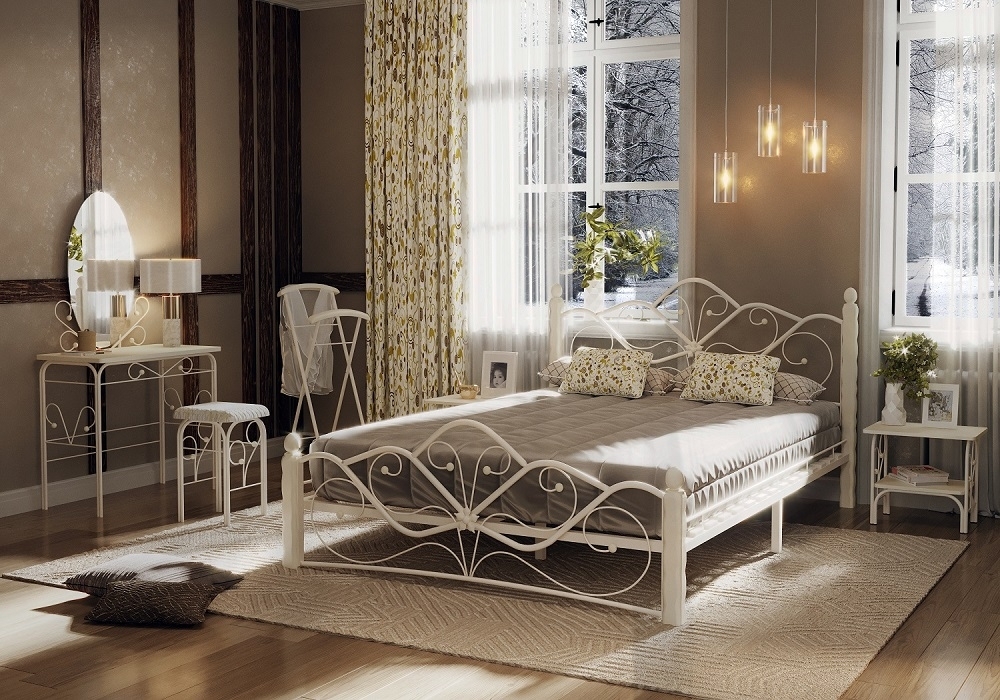 Кровать Венера 1 белый-белый ГЗМИ