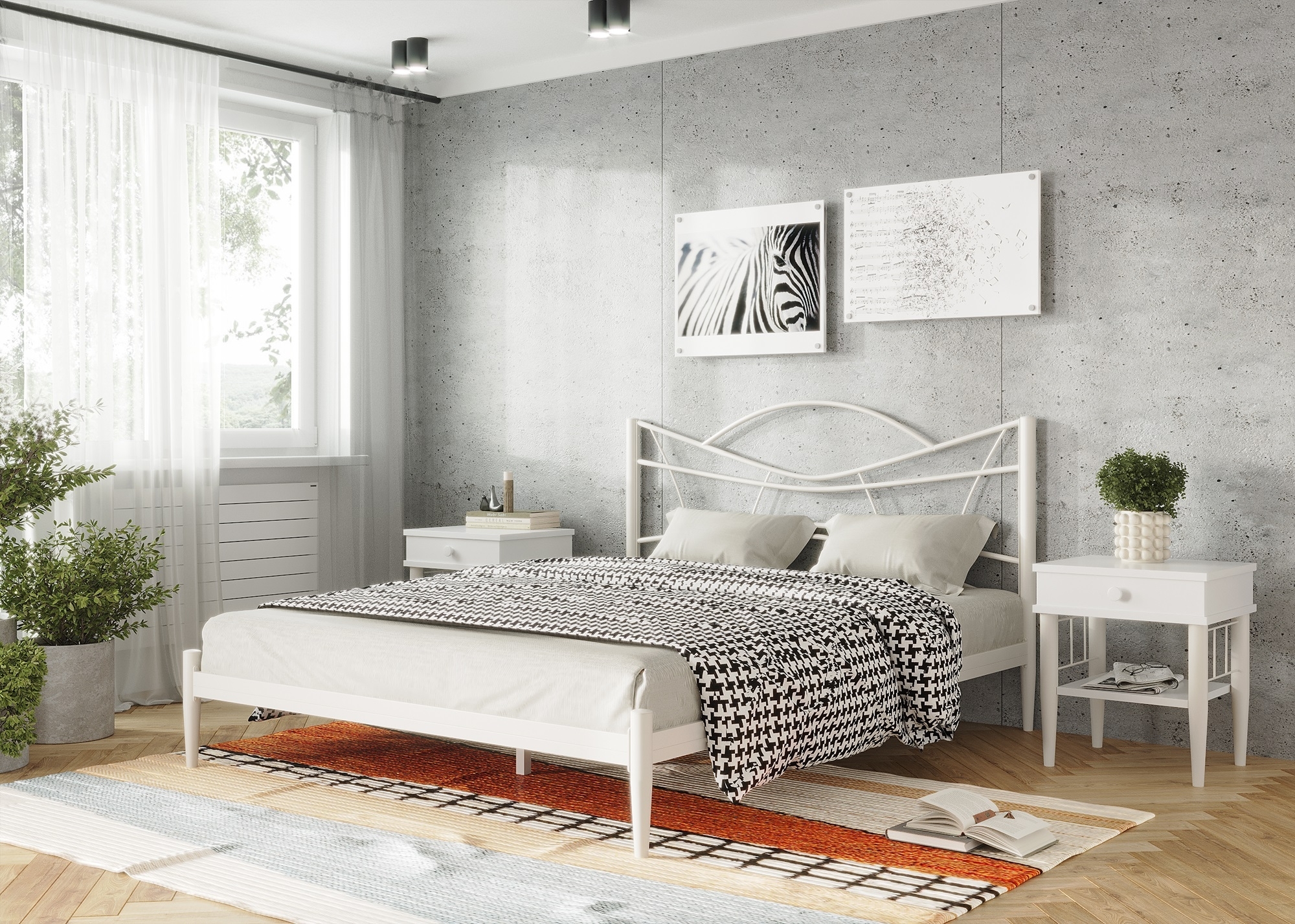 Кровать Нори белый-белый ГЗМИ