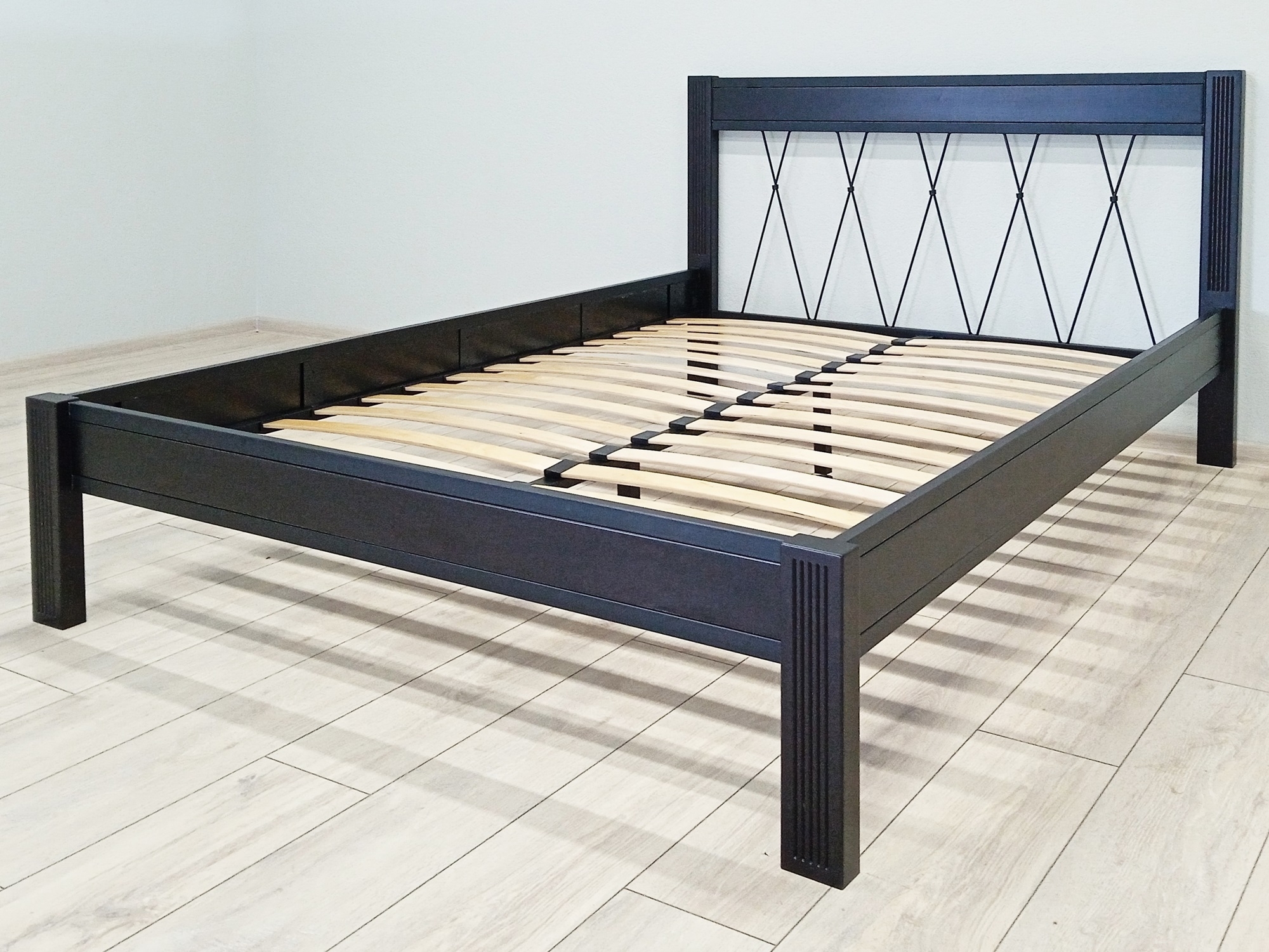 Кровать Кантри черный-шоколад ГЗМИ