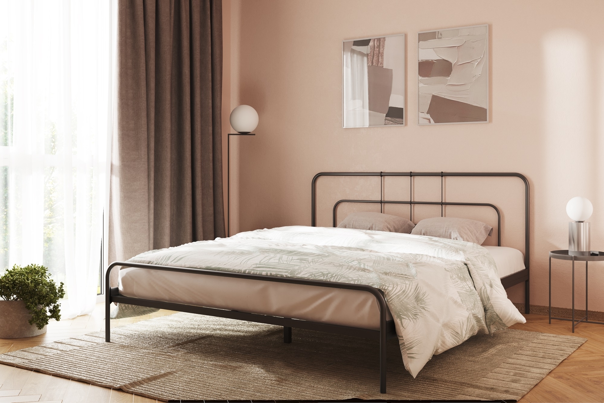 Кровать Модена черный-черный ГЗМИ